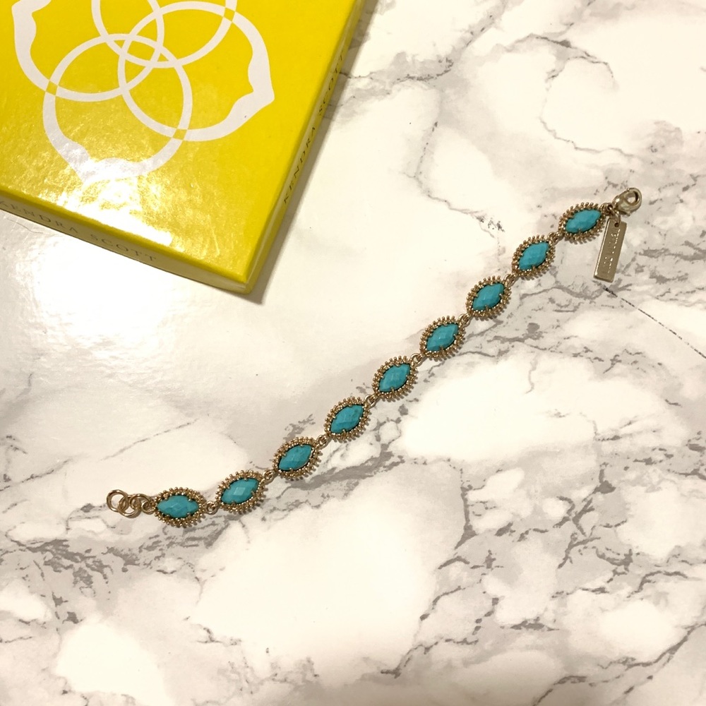Kendra Scott bracelet in turquoise and gold